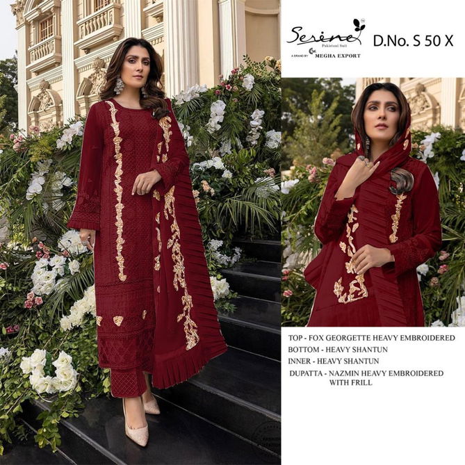 Serene S 50 W To Z Colors Wholesale Georgette Pakistani Salwar Suits
